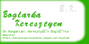 boglarka keresztyen business card